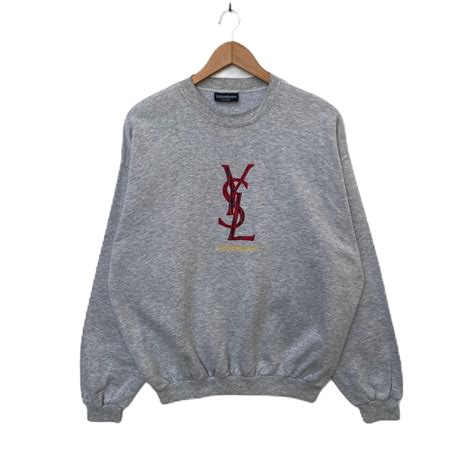 yves saint laurent logo sweatshirt|Saint Laurent sweatshirt vintage.